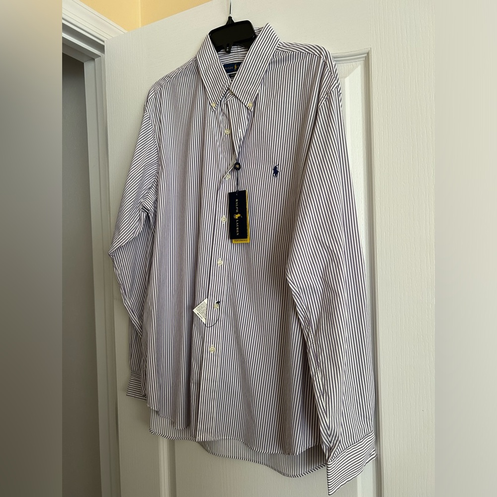Purple striped Ralph Lauren Polo Performance button down